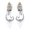 Women's Silk Satin Closed Toe With Rhinestone Flat Heel Wedding Shoes