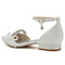 Women's Stretch Glitter With Ankle Strap Bowknot Rhinestone Closed Toe Flat Heel Party Shoes