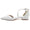 Women's Silk Satin Ankle Strap With Lace Closed Toe Flat Heel Party Shoes