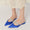 Women's Silk Satin With Closed Toe Flat Heel Rhinestone Wedding Shoes