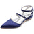 Women's Silk Satin With Ankle Strap Closed Toe Flat Heel Wedding Shoes