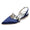 Women's Silk Satin With Rhinestone Closed Toe Flat Heel Evening Shoes