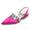 Women's Silk Satin With Rhinestone Closed Toe Flat Heel Evening Shoes