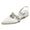 Women's Silk Satin With Rhinestone Closed Toe Flat Heel Evening Shoes