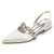 Women's Silk Satin With Rhinestone Closed Toe Flat Heel Evening Shoes