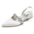 Women's Silk Satin With Rhinestone Closed Toe Flat Heel Evening Shoes
