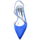 Women's Silk Satin With Ankle Strap Closed ToeRhinestone  Flat Heel Evening Shoes