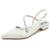 Women's Silk Satin With Ankle Strap Closed ToeRhinestone  Flat Heel Evening Shoes