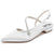 Women's Silk Satin With Ankle Strap Closed ToeRhinestone  Flat Heel Evening Shoes