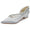 Women's Silk Satin With Rhinestone Tassel Closed Toe Flat Heel Wedding Shoes