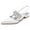 Women's Rhinestone Silk Satin With Closed Toe Flat Heel Party Shoes
