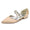 Women's Silk Satin With Rhinestone Closed Toe Flat Heel Wedding Shoes