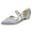 Women's Silk Satin With Rhinestone Closed Toe Flat Heel Wedding Shoes