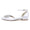 Women's Silk Satin With Ankle Strap Rhinestone Closed Toe Flat Heel Evening Shoes