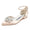 Women's Silk Satin With Ankle Strap Rhinestone Closed Toe Flat Heel Evening Shoes