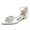 Women's Silk Satin With Ankle Strap Rhinestone Closed Toe Flat Heel Evening Shoes