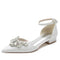 Women's Stretch Glitter With Ankle Strap Rhinestone Closed Toe Flat Heel Evening Shoes