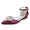 Women's Silk Satin Closed Toe With Ankle Strap Rhinestone Flat Heel Wedding Shoes