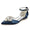 Women's Silk Satin Closed Toe With Ankle Strap Rhinestone Flat Heel Wedding Shoes