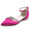 Women's Ankle Strap Silk Satin With Rhinestone Closed Toe Flat Heel Party Shoes