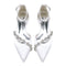 Women's Silk Satin With Ankle Strap Rhinestone Closed Toe Flat Heel Party Shoes