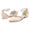 Women's Silk Satin With Ankle Strap Rhinestone Closed Toe Flat Heel Party Shoes