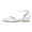 Women's Silk Satin With Ankle Strap Flower Closed Toe Flat Heel Wedding Shoes