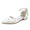 Women's Silk Satin With Ankle Strap Flower Closed Toe Flat Heel Wedding Shoes