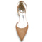 Women's Stretch Glitter With Ankle Strap Closed Toe Flat Heel Party Shoes