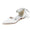 Women's Silk Satin With Ankle Strap Lace-up Rhinestone Closed Toe Flat Heel Evening Shoes