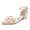 Women's Flat Heel Silk Satin With Ankle Strap Flower Closed Toe Wedding Shoes