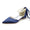 Women's Silk Satin With Ankle Strap Lace-up Closed Toe Flat Heel Evening Shoes