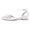 Women's Silk Satin With Ankle Strap Flower Rhinestone Closed Toe Flat Heel Evening Shoes