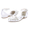 Women's Silk Satin With Ankle Strap Flower Rhinestone Closed Toe Flat Heel Evening Shoes