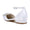 Women's Silk Satin With Ankle Strap Rhinestone Closed Toe Flat Heel Wedding Shoes