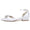 Women's Silk Satin With Ankle Strap Rhinestone Closed Toe Flat Heel Wedding Shoes