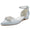 Women's Silk Satin With Ankle Strap Rhinestone Closed Toe Flat Heel Wedding Shoes