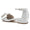 Women's Ankle Strap Rhinestone Silk Satin With Closed Toe Flat Heel Wedding Shoes