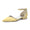 Women's Silk Satin With Pearl Ankle Strap Closed Toe Flat Heel Evening Shoes