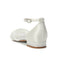 Women's Lace Silk Satin With Ankle Strap Closed Toe Flat Heel Evening Shoes