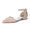 Women's Lace Silk Satin With Ankle Strap Closed Toe Flat Heel Evening Shoes