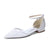 Women's Lace Silk Satin With Ankle Strap Closed Toe Flat Heel Evening Shoes