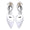 Women's Lace Silk Satin With Rhinestone Ankle Strap Closed Toe Flat Heel Evening Shoes