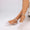 Women's Lace Silk Satin With Rhinestone Ankle Strap Closed Toe Flat Heel Evening Shoes