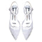 Women's Lace Silk Satin With  Closed Toe Ankle Strap Flat Heel Evening Shoes