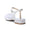 Women's Lace Silk Satin With  Closed Toe Ankle Strap Flat Heel Evening Shoes