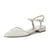Women's Lace Silk Satin With  Closed Toe Ankle Strap Flat Heel Evening Shoes