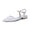 Women's Lace Silk Satin With  Closed Toe Ankle Strap Flat Heel Evening Shoes