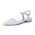 Women's Lace Silk Satin With  Closed Toe Ankle Strap Flat Heel Evening Shoes