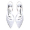 Women's Silk Satin With Lace Closed Toe Ankle Strap Flat Heel Evening Shoes